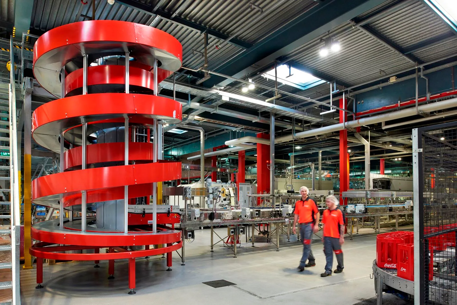 Equipment and professionals at the Coca-Cola plant in Dietlikon, Switzerland