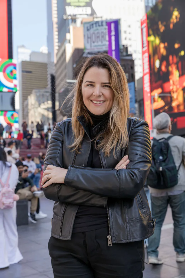 Andreza Araújo en Times Square
